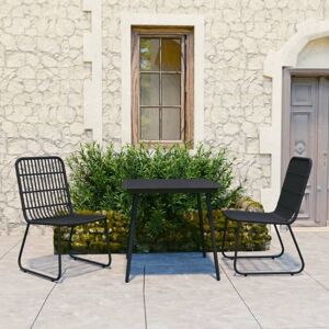 3 Piece Outdoor Dining Set Poly Rattan and Glass Vidaxl 3 Piece Outdoor Dining Set Poly Rattan and Glass Vidaxl