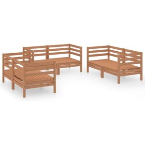 6 Piece Garden Lounge Set Honey Brown Solid Pinewood Vidaxl 6 Piece Garden Lounge Set Honey Brown Solid Pinewood Vidaxl