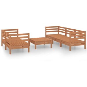 6 Piece Garden Lounge Set Honey Brown Solid Pinewood vidaXL 6 Piece Garden Lounge Set Honey Brown Solid Pinewood vidaXL