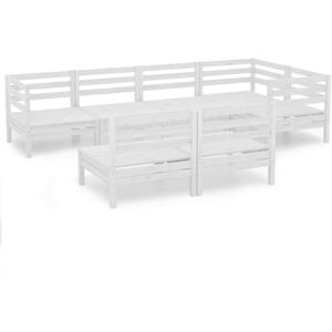 7 Piece Garden Lounge Set Solid Pinewood White Vidaxl 7 Piece Garden Lounge Set Solid Pinewood White Vidaxl