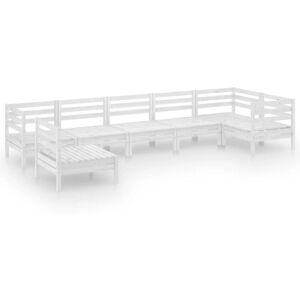 7 Piece Garden Lounge Set Solid Pinewood White Vidaxl 7 Piece Garden Lounge Set Solid Pinewood White Vidaxl