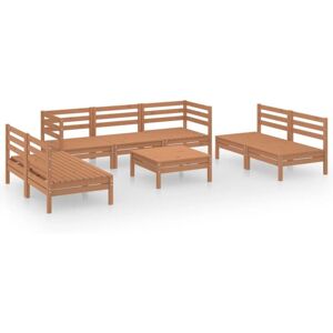 8 Piece Garden Lounge Set Honey Brown Solid Pinewood vidaXL 8 Piece Garden Lounge Set Honey Brown Solid Pinewood vidaXL