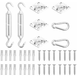 8 Piece Sunshade Sail Accessory Set Stainless Steel Vidaxl 8 Piece Sunshade Sail Accessory Set Stainless Steel Vidaxl