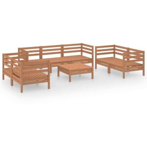 8 Piece Garden Lounge Set Honey Brown Solid Pinewood vidaXL 8 Piece Garden Lounge Set Honey Brown Solid Pinewood vidaXL