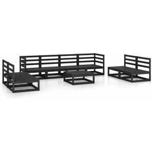 9 Piece Garden Lounge Set Black Solid Pinewood Vidaxl 9 Piece Garden Lounge Set Black Solid Pinewood Vidaxl