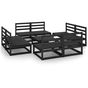 9 Piece Garden Lounge Set Black Solid Pinewood Vidaxl 9 Piece Garden Lounge Set Black Solid Pinewood Vidaxl