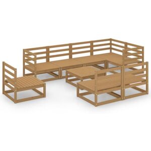 9 Piece Garden Lounge Set Honey Brown Solid Pinewood vidaXL 9 Piece Garden Lounge Set Honey Brown Solid Pinewood vidaXL