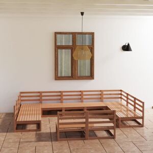 11 Piece Garden Lounge Set Solid Pinewood Vidaxl 11 Piece Garden Lounge Set Solid Pinewood Vidaxl