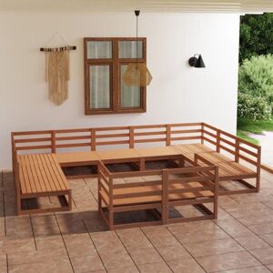 11 Piece Garden Lounge Set Solid Pinewood Vidaxl 11 Piece Garden Lounge Set Solid Pinewood Vidaxl