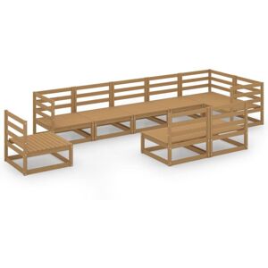 9 Piece Garden Lounge Set Honey Brown Solid Pinewood Vidaxl 9 Piece Garden Lounge Set Honey Brown Solid Pinewood Vidaxl