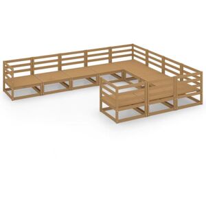 Vidaxl - 10 Piece Garden Lounge Set Solid Pinewood Vidaxl - 10 Piece Garden Lounge Set Solid Pinewood
