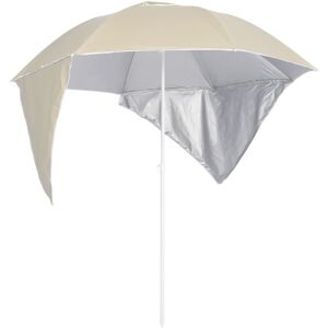 Beach Parasol with Side Walls Sand 215 cm Vidaxl Beach Parasol with Side Walls Sand 215 cm Vidaxl