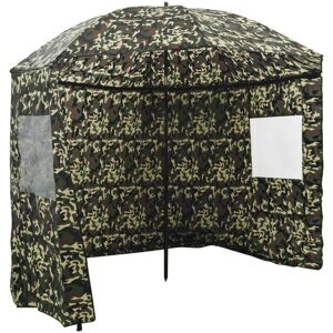Fishing Umbrella Camouflage 220 x 193 cm Oxford Polyester vidaXL Fishing Umbrella Camouflage 220 x 193 cm Oxford Polyester vidaXL