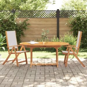 Vidaxl - Folding Garden Chairs 2 pcs Solid Wood Acacia and Textilene Vidaxl - Folding Garden Chairs 2 pcs Solid Wood Acacia and Textilene