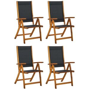 Vidaxl - Folding Garden Chairs 4 pcs Solid Wood Acacia and Textilene Vidaxl - Folding Garden Chairs 4 pcs Solid Wood Acacia and Textilene