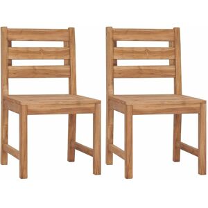 Vidaxl - Garden Chairs 2 pcs Solid Teak Wood Vidaxl - Garden Chairs 2 pcs Solid Teak Wood