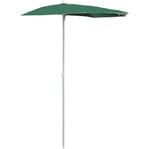 Garden Half Parasol with Pole 180x90 cm Green Vidaxl Garden Half Parasol with Pole 180x90 cm Green Vidaxl