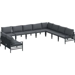 Garden Sofa Set Anthracite Steel vidaXL Garden Sofa Set Anthracite Steel vidaXL