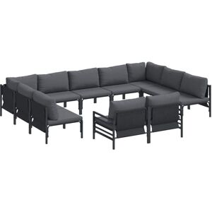 Garden Sofa Set Anthracite Steel vidaXL Garden Sofa Set Anthracite Steel vidaXL