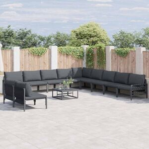 Garden Sofa Set 11 pcs Anthracite Steel Vidaxl Garden Sofa Set 11 pcs Anthracite Steel Vidaxl
