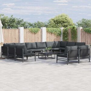 Garden Sofa Set 12 pcs Anthracite Steel Vidaxl Garden Sofa Set 12 pcs Anthracite Steel Vidaxl