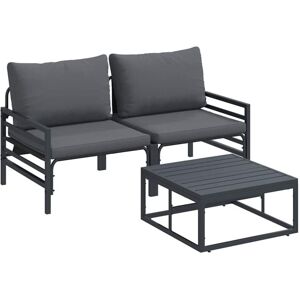 Garden Sofa Set 3 pcs Anthracite Steel Vidaxl Garden Sofa Set 3 pcs Anthracite Steel Vidaxl