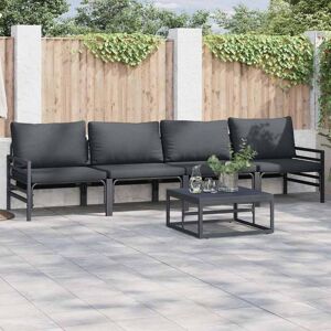 Garden Sofa Set Anthracite Steel vidaXL Garden Sofa Set Anthracite Steel vidaXL