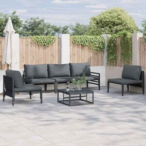 Garden Sofa Set 6 pcs Anthracite Steel Vidaxl Garden Sofa Set 6 pcs Anthracite Steel Vidaxl