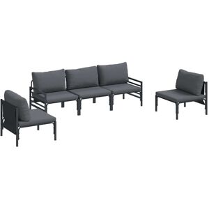 Garden Sofa Set 5 pcs Anthracite Steel Vidaxl Garden Sofa Set 5 pcs Anthracite Steel Vidaxl