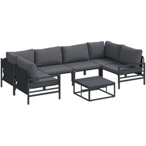 Garden Sofa Set Anthracite Steel vidaXL Garden Sofa Set Anthracite Steel vidaXL