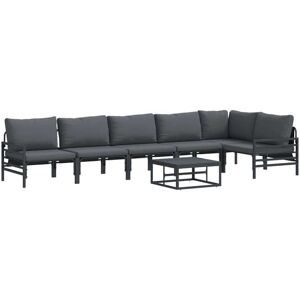 Garden Sofa Set 7 pcs Anthracite Steel Vidaxl Garden Sofa Set 7 pcs Anthracite Steel Vidaxl