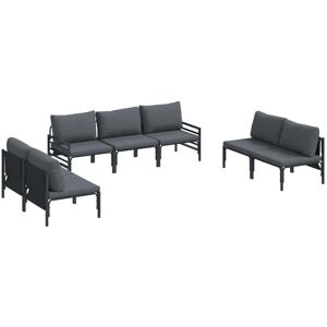 Garden Sofa Set 7 pcs Anthracite Steel Vidaxl Garden Sofa Set 7 pcs Anthracite Steel Vidaxl