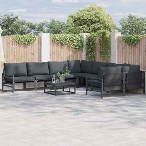 Garden Sofa Set 8 pcs Anthracite Steel Vidaxl Garden Sofa Set 8 pcs Anthracite Steel Vidaxl