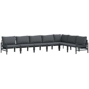 Garden Sofa Set Anthracite Steel vidaXL Garden Sofa Set Anthracite Steel vidaXL