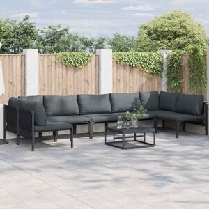 Garden Sofa Set 8 pcs Anthracite Steel Vidaxl Garden Sofa Set 8 pcs Anthracite Steel Vidaxl
