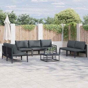 Garden Sofa Set 8 pcs Anthracite Steel Vidaxl Garden Sofa Set 8 pcs Anthracite Steel Vidaxl