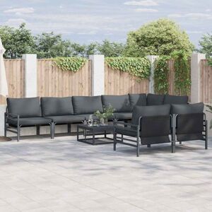 Garden Sofa Set 8 pcs Anthracite Steel Vidaxl Garden Sofa Set 8 pcs Anthracite Steel Vidaxl