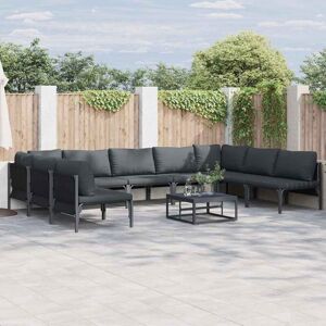 Garden Sofa Set 9 pcs Anthracite Steel Vidaxl Garden Sofa Set 9 pcs Anthracite Steel Vidaxl