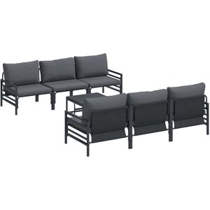 Vidaxl - Garden Sofa Set with Cushion 7 pcs Anthracite Steel & Fabric Vidaxl - Garden Sofa Set with Cushion 7 pcs Anthracite Steel & Fabric