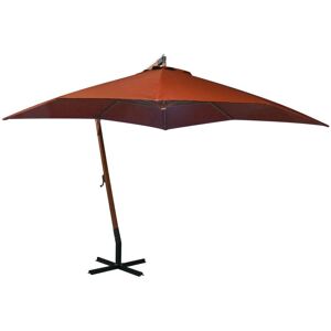 vidaXL Fir Wood Hanging Parasol - 3x3 m Garden Sunshade vidaXL Fir Wood Hanging Parasol - 3x3 m Garden Sunshade