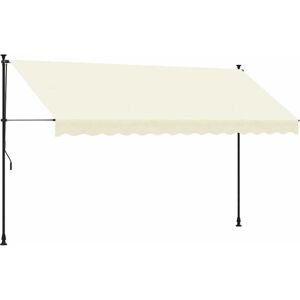 Vidaxl - Retractable Awning Cream 350x150 cm Fabric and Steel Vidaxl - Retractable Awning Cream 350x150 cm Fabric and Steel