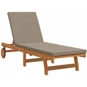 Vidaxl - Sun Lounger Reclining Brown 63 x 199 x 85cm Solid Acacia wood Vidaxl - Sun Lounger Reclining Brown 63 x 199 x 85cm Solid Acacia wood