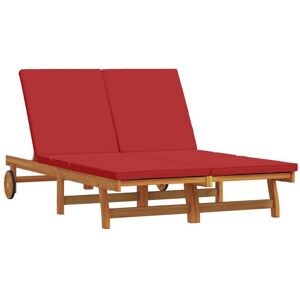Vidaxl - Sun Lounger Reclining Brown 125 x 200 x 84cm Solid Acacia wood Vidaxl - Sun Lounger Reclining Brown 125 x 200 x 84cm Solid Acacia wood
