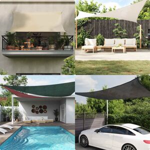 Sunshade Sail 160 g/m² Triangular Sand 5x6x6 m hdpe Vidaxl Sunshade Sail 160 g/m² Triangular Sand 5x6x6 m hdpe Vidaxl