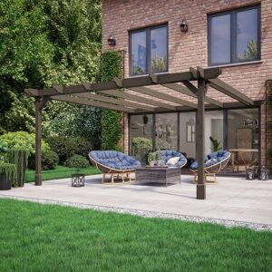 Rutland County Garden Furniture Ltd - Wall Mounted Double Premium Pergola - Wood - L240 x W360 x H270 cm - Rustic Brown Rutland County Garden Furniture Ltd - Wall Mounted Double Premium Pergola - Wood - L240 x W360 x H270 cm - Rustic Brown