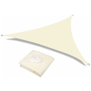 Tonchean - Waterproof Awning Sail Outdoor Patio Party Sun Protection Canopy 4x4x4m Triangle Awning 98% uv Blockage with Free Rope, Off White Tonchean - Waterproof Awning Sail Outdoor Patio Party Sun Protection Canopy 4x4x4m Triangle Awning 98% uv Blockage with Free Rope, Off White