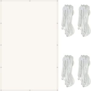 Tonchean - Waterproof Sun Shade Sail Rectangle 2 x 3 m 98% uv Protection Sun Shade Sail Canvas, with 1.5 m Ropes for Outdoor, Garden & Patio, Beige Tonchean - Waterproof Sun Shade Sail Rectangle 2 x 3 m 98% uv Protection Sun Shade Sail Canvas, with 1.5 m Ropes for Outdoor, Garden & Patio, Beige