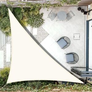 Tinor - Waterproof Triangular Shade Sail 3x3x4.25m uv Protection Shade Cloth for Outdoor Garden Patio - Cream Tinor - Waterproof Triangular Shade Sail 3x3x4.25m uv Protection Shade Cloth for Outdoor Garden Patio - Cream