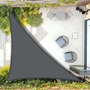 Tinor - Waterproof Triangular Shade Sail 4x4x5.65m uv Protection Shade Cloth for Outdoor Garden Patio - Anthracite Grey Tinor - Waterproof Triangular Shade Sail 4x4x5.65m uv Protection Shade Cloth for Outdoor Garden Patio - Anthracite Grey