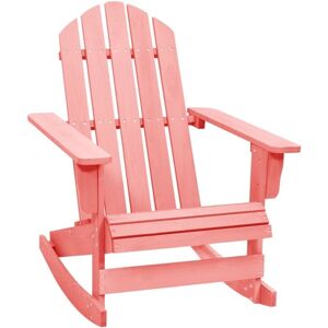 Vidaxl - Garden Adirondack Rocking Chair Solid Fir Wood Pink Vidaxl - Garden Adirondack Rocking Chair Solid Fir Wood Pink